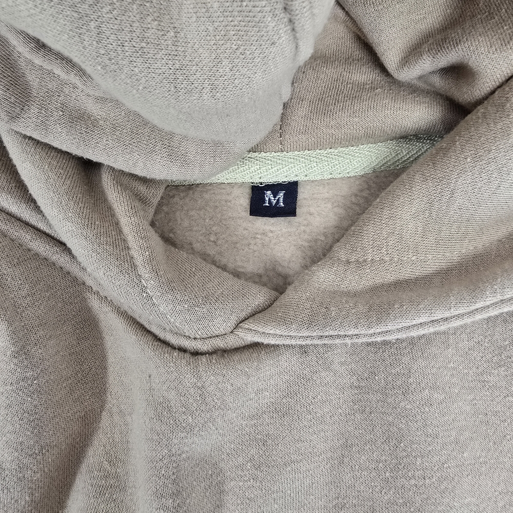 Neutral Brown Graphic Cropped Hoodie - Picture 4 of 5